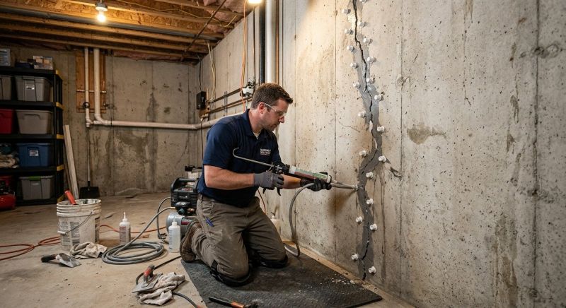 Basement Crack Repair in Waynesville, OH