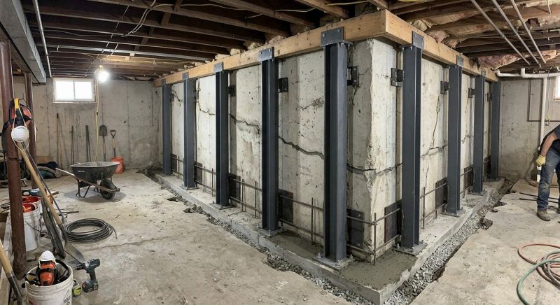 Basement Stabilization in Waynesville, OH