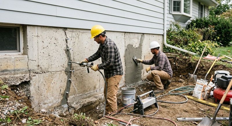 Cracked Foundation Repair in Hamilton, OH