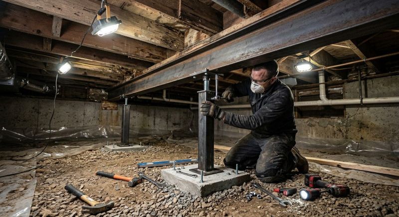 Crawlspace Structural Repair in Waynesville, OH