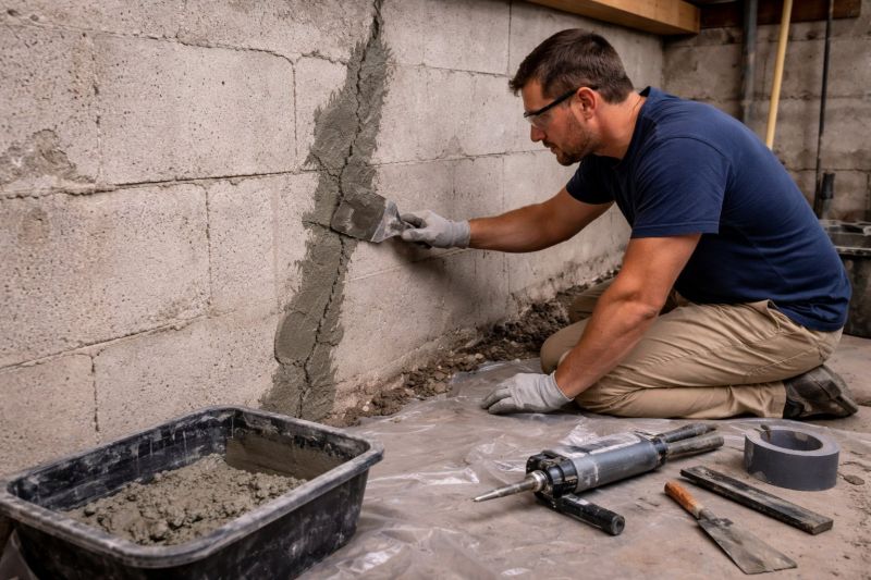 Foundation Crack Repair in Franklin, OH