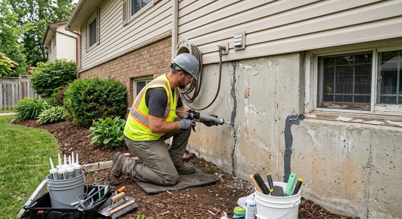 Foundation Crack Sealing in Waynesville, OH