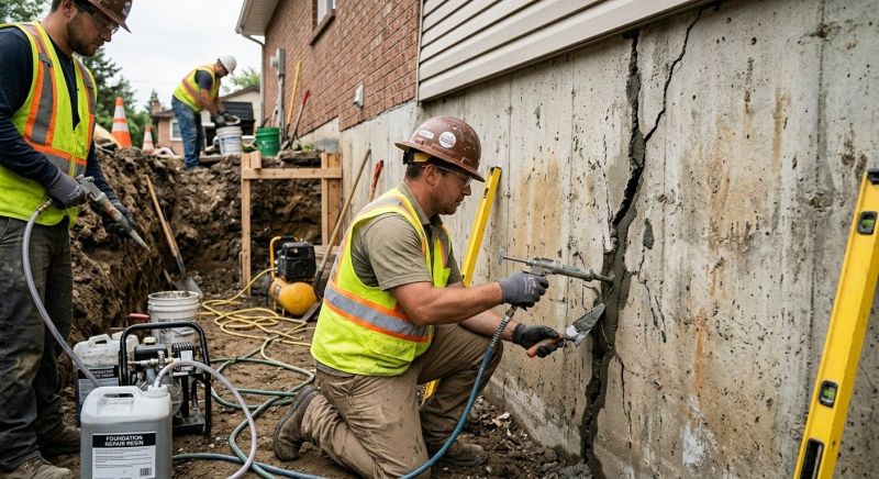 Foundation Cracks Repair in Waynesville, OH