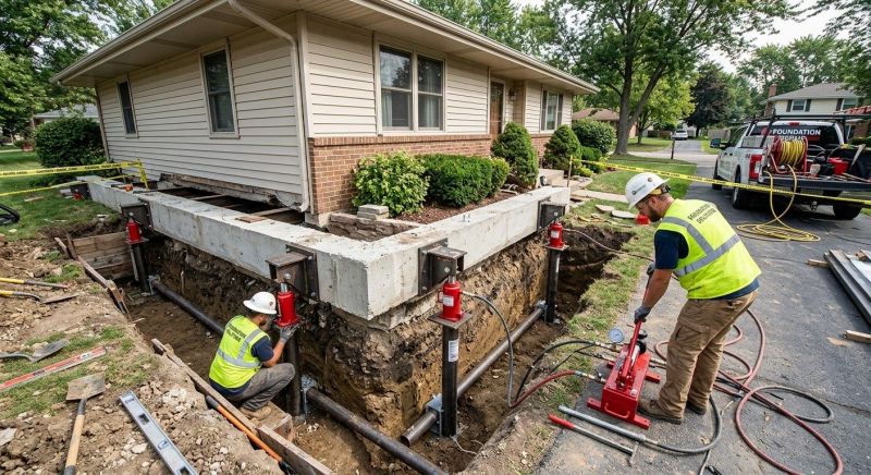 Foundation Jacking in Fayetteville, OH