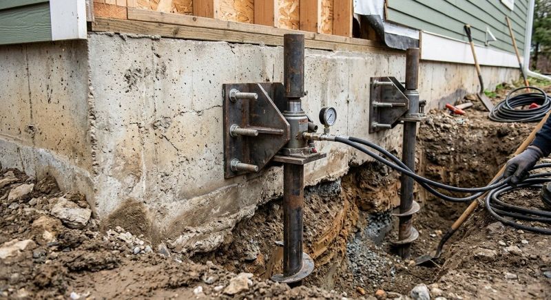 Foundation Pier Leveling in Waynesville, OH