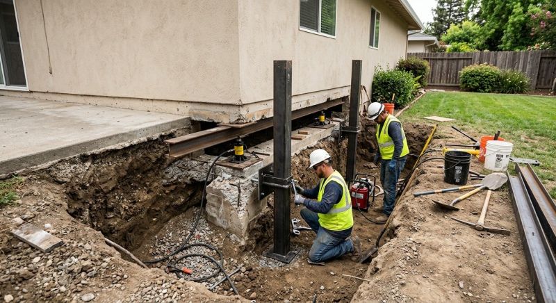 Foundation Pier Repair in Waynesville, OH