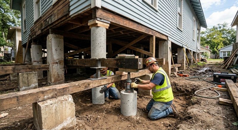 Foundation Pier Repair in Waynesville, OH