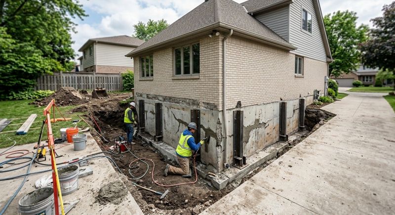 Foundation Settlement Repair in Waynesville, OH
