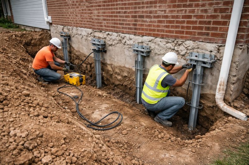 Helical Piers Installation in Waynesville, OH