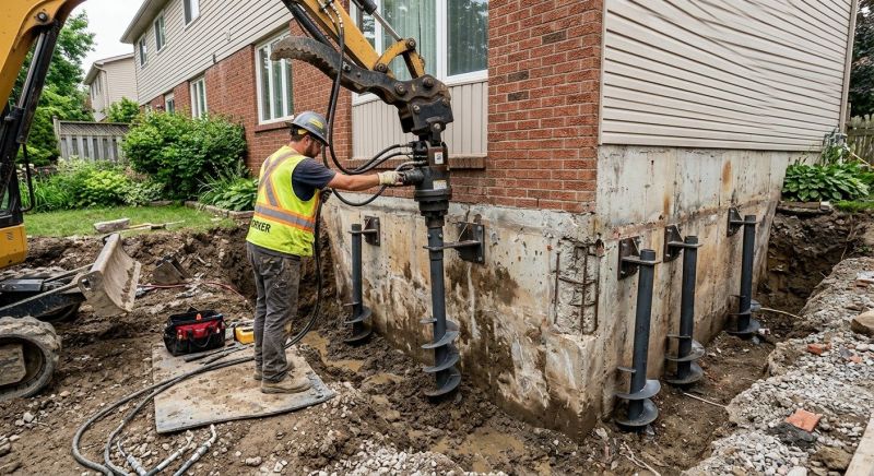 Helical Pile Installation in Waynesville, OH