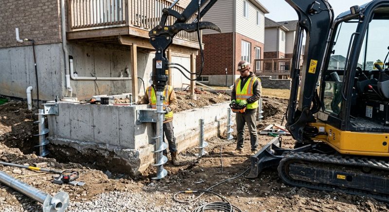 Helical Pile Installation in Waynesville, OH