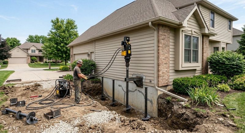 Helical Pile Installation in Waynesville, OH