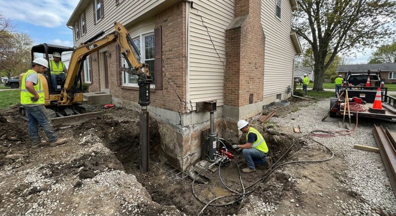 Sinking Foundation Repair in Blanchester, OH