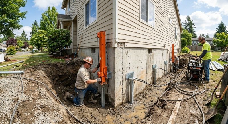 Sinking Foundation Repair in Hamilton, OH