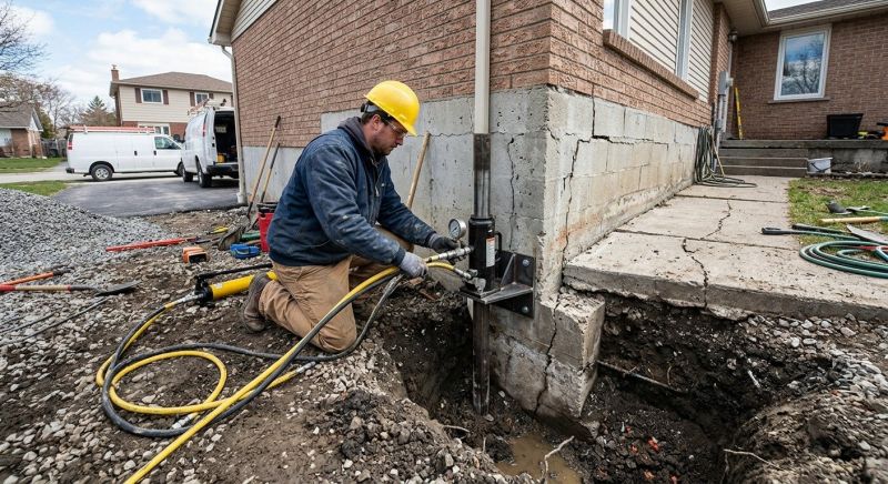 Sinking Foundation Repair in Maineville, OH