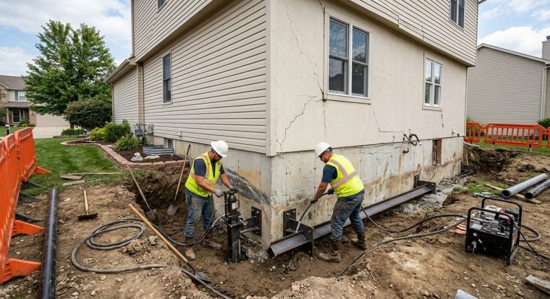 Sinking Foundation Repair in West Chester, OH