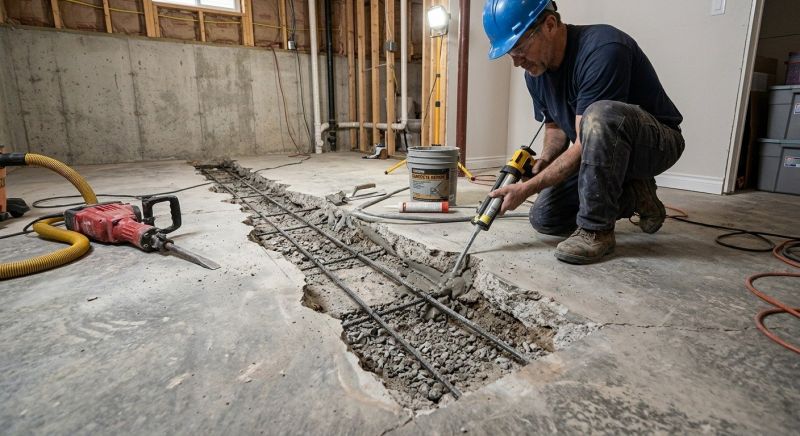 Slab Foundation Repair in Waynesville, OH